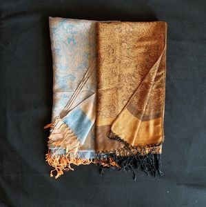 Reversible colorful scarves.